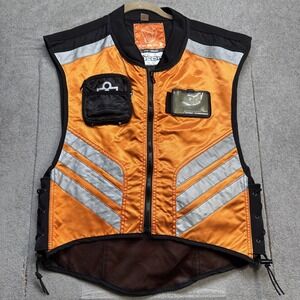 Icon‎ Mil Spec Motorcycle Vest Hi Vis Orange Reflective Riding Safety Gear XL